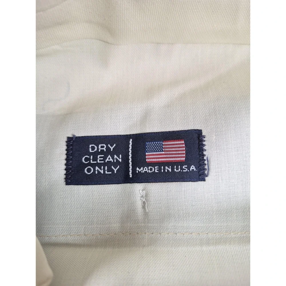VTG Smythe Dress Pants Mens 44x37 Blue Pinstripe Pleated Straight USA Summer